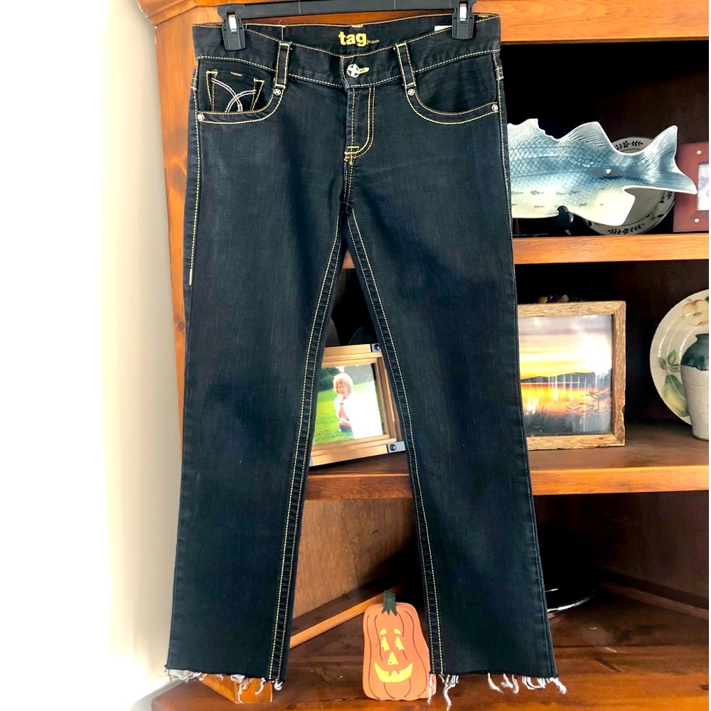 Tag Cropped Skinny Jeans